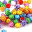 Picture of POMPOMS GLITTERED ASSORTED COLOURS